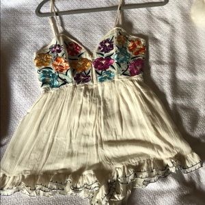 White floral romper